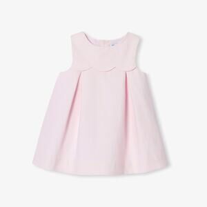 Jacadi Baby Girl Dress Sleeveless Organic Cotton Pique Knit 6 Months Powder Pink